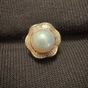 Pearl & Diamond Ring with appraisal